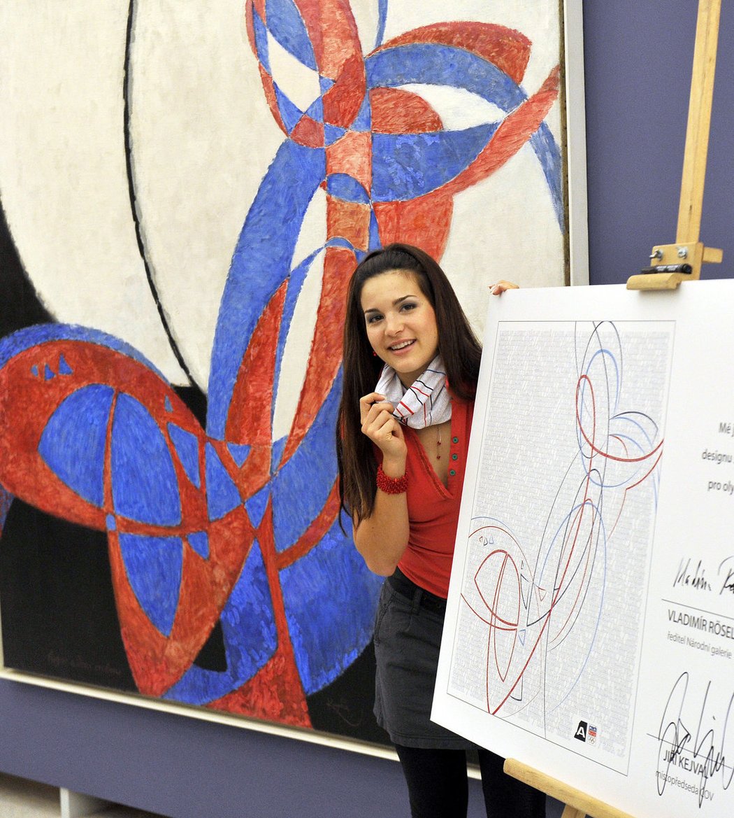 Kolekci oblečení pro české sportovce na olympiádu v Londýně inspiroval obraz Františka Kupky, Tereza Huříková představuje speciální šátek, na kterém bude podepsáno 400 fanoušků