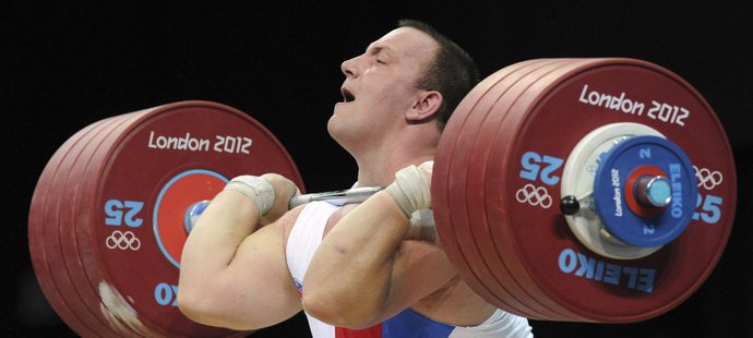 Vzpěrač Jiří Orság na snímku z londýnské olympiády