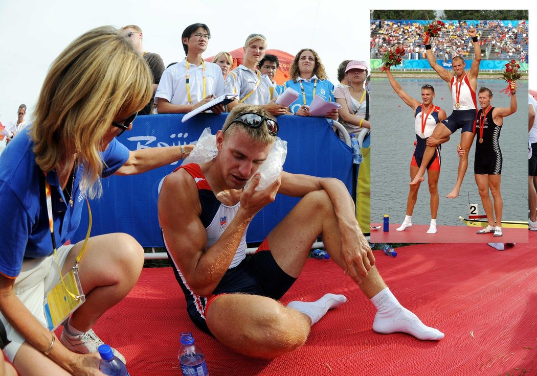 Vyčerpaný Ondřej Synek po olympijském závodu v Pekingu
