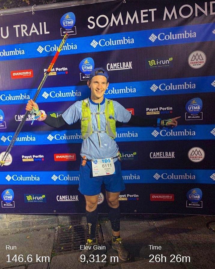 Ondřej Pavlů se nakonec do cíle Ultra Trail du Mont Blanc doplahočil v čase 26:22:22 na 69. místě ze 1785 startujících.