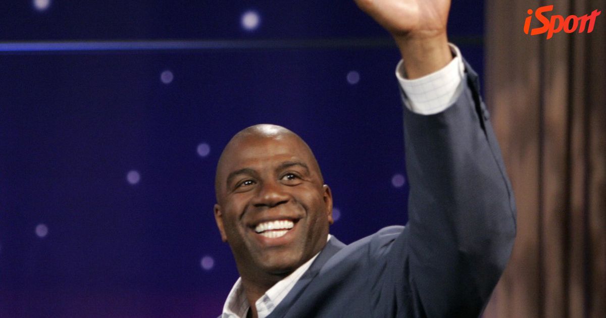 Archive photo of Los Angeles Lakers legend Magic Johnson during his playing career.