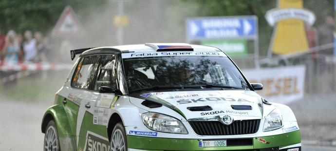 Jan Kopecký se svým vozem Škoda Fabia S2000