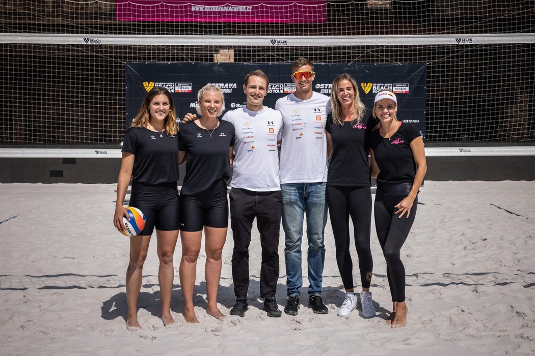 Elitní čeští beachvolejbalisté před turnajem v Ostravě