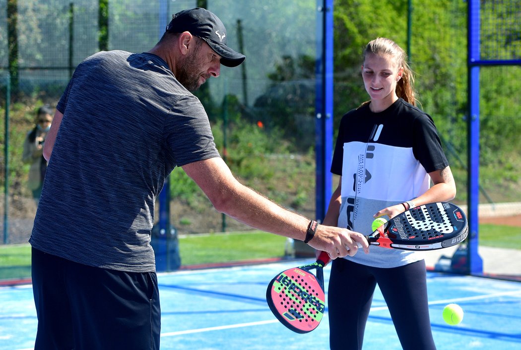 Jan Koller a Karolína Plíšková na turnaji v padelu