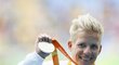 Marieke Vervoortová se stříbrnou medailí z trati 400 metrů
