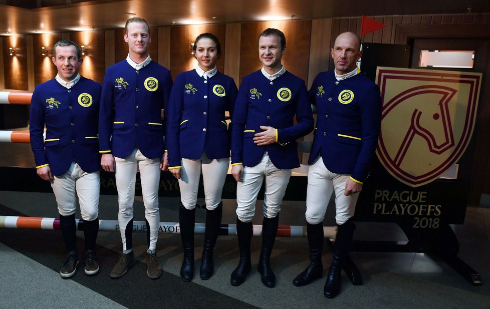 Parkurový tým Prague Lions: zleva Gerco Schröder, Niels Bruynseels, Anna Kellnerová, Aleš Opatrný a Holger Wulschner