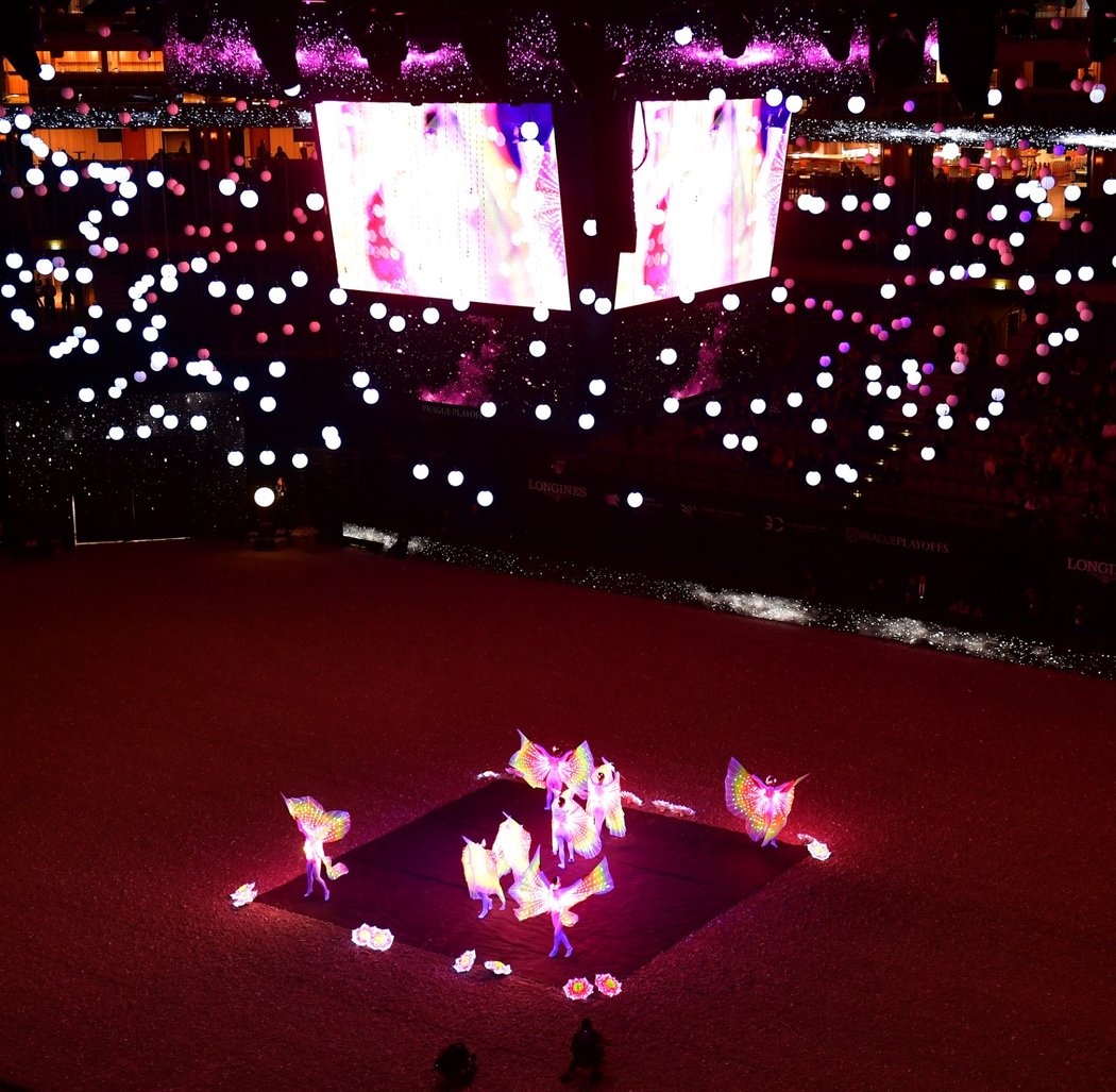 Zahájení čtvrtečního programu parkurových závodů v pražské O2 Areně