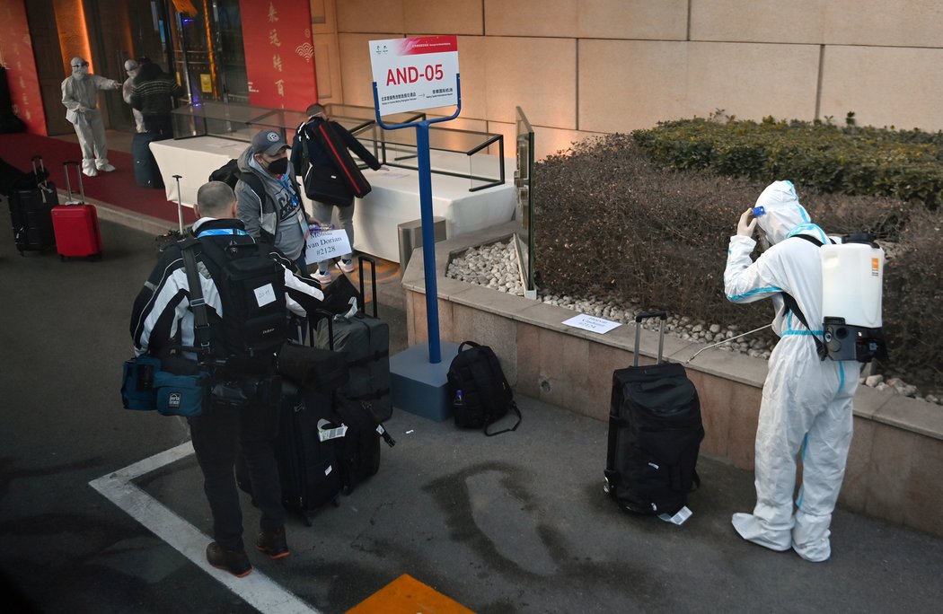 V Pekingu se dbá i na dezinfekci zavazadel