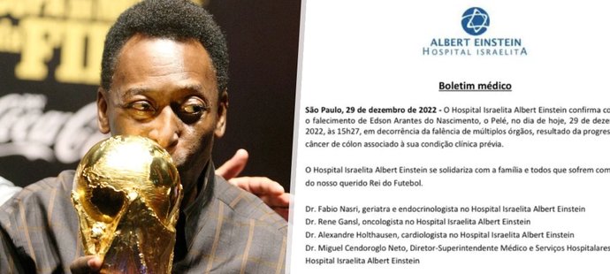 Klinika, na které ležel hvězdný Pelé (†82), vydala prohlášení o jeho úmrtí