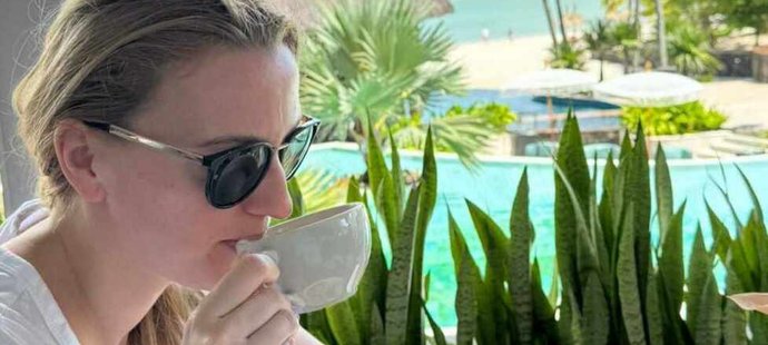 Česká tenistka Petra Kvitová si během těhotenství užívá dovolenou na Mauriciu