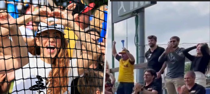 Shakira a Pique v Česku na baseballu syna