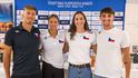 Čeští plavci Jan Čejka, Barbora Seemanová, Barbora Janíčková a Miroslav Knedla