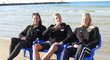 Na evropském šampionátu v krátkém bazénu trio největších českých nadějí ve složení: zleva Barbora Závadová, Jan Micka a Simona Baumrtová na medaile nedosáhlo.