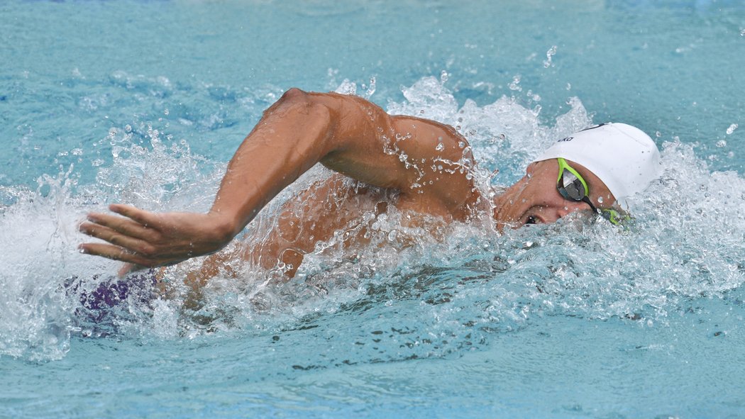 Jan Micka na červencovém mistrovství republiky v plavání