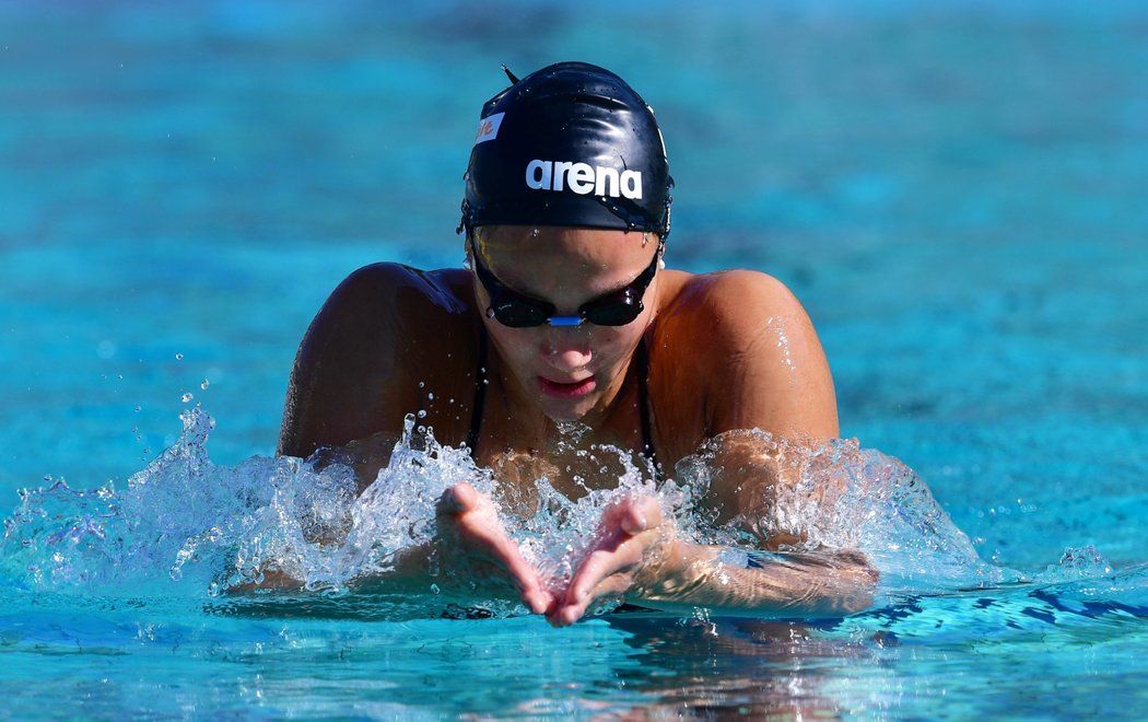 Barbora Seemanová po měsíci v bazénu při tréninku reprezentantů v pražském Podolí