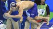 Americký plavec Michael Phelps ve štafetovém závodě na olympiádě v Riu