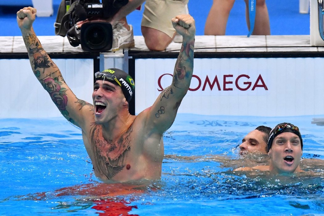 Olympijský vítěz na kraulařské padesátce Caeleb Dressel z USA