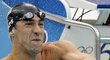 Vítězné gesto Michaela Phelpse po zisku sedmého zlata