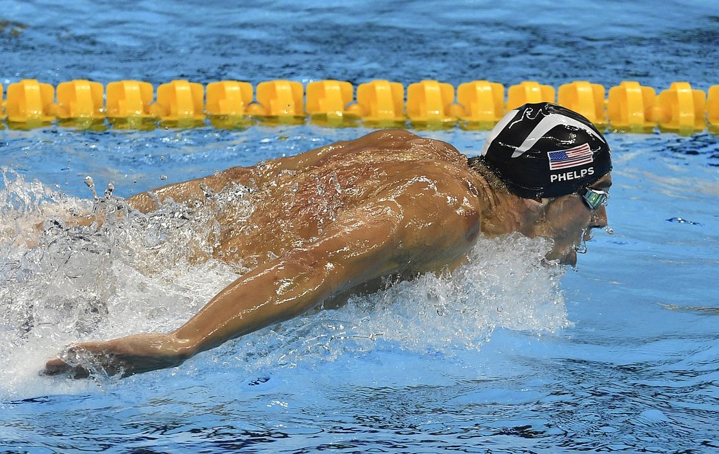 Americký plavec Michael Phelps vyhrál v Riu de Janeiro závod na 200 m motýlek.