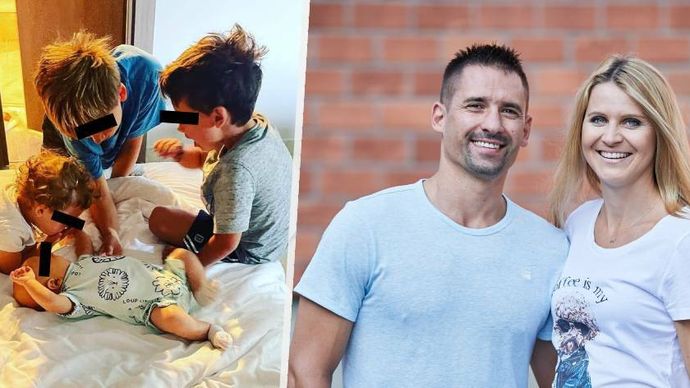 Děti Tomáše Plekance tráví společné letní chvilky, zejména dohlížením na nejmladšího Olivera