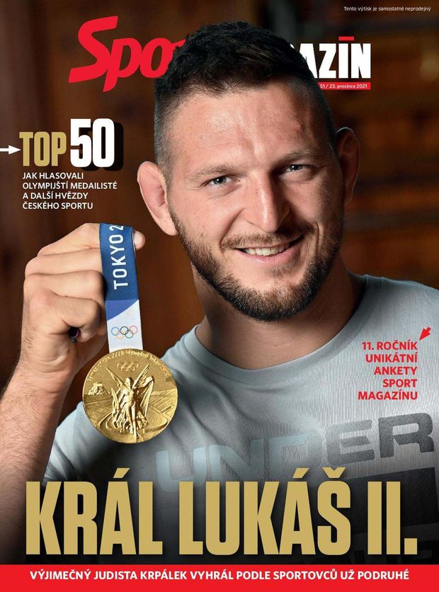 Titulní strana Sport magazínu s Lukášem Krpálkem Titulní strana Sport magazínu s Lukášem Krpálkem