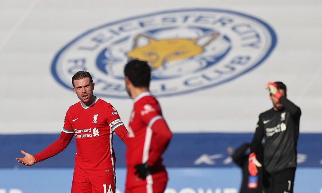 Fotbalisté Liverpoolu prohráli po nevydařeném závěru s Leicesterem 1:3