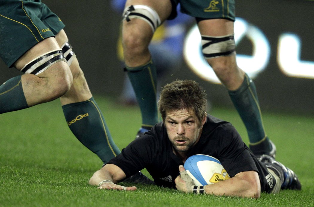 Kapitán novozélandských ragbistů Richie McCaw.