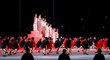 Úvodnímu duelu na mistrovství světa v ragby v Japonsku předcházelo obří slavnostní ceremoniál s parádní show