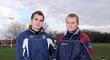 Dva ze tří bratrů Kovářů, Martin a Jan, na tréninku ragbyové reprezentace