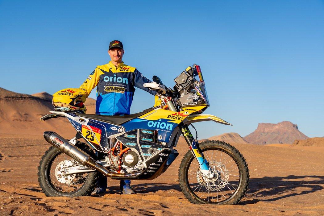 Český motocyklista Martin Michek na Rallye Dakar