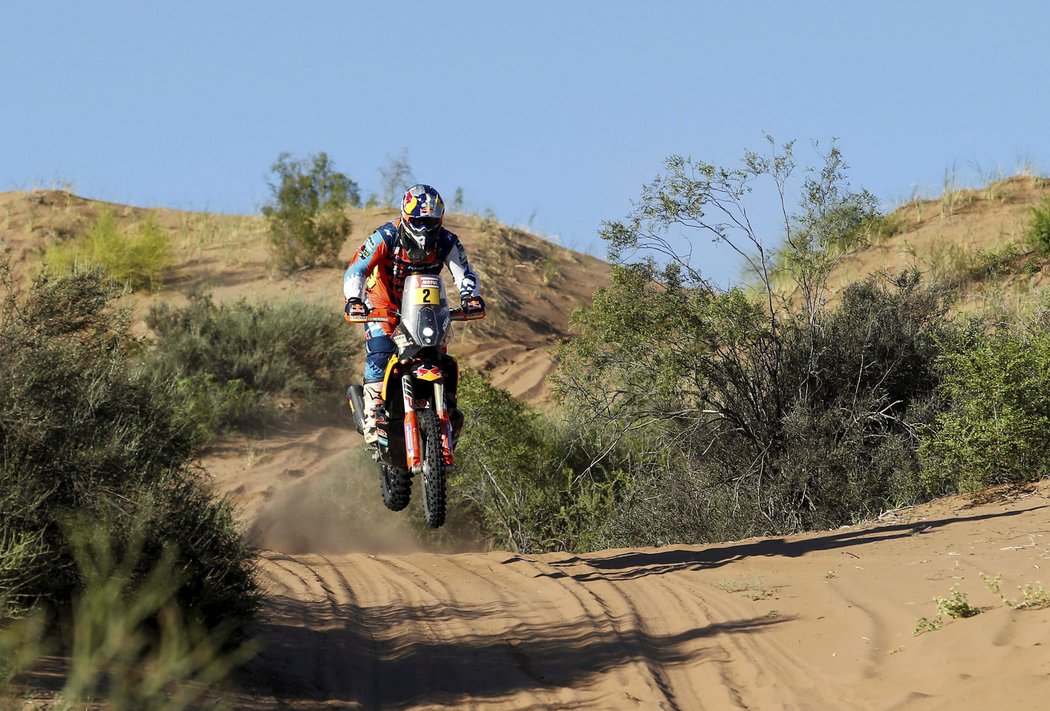 Australan Matthias Walkner v předposlední etapě Rallye Dakar