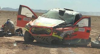 Prokop měl na Marocké rallye vážnou nehodu. Spolujezdec skončil v nemocnici