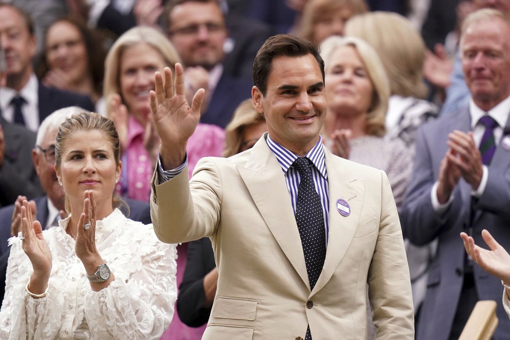 Federer a jeho žena Mirka