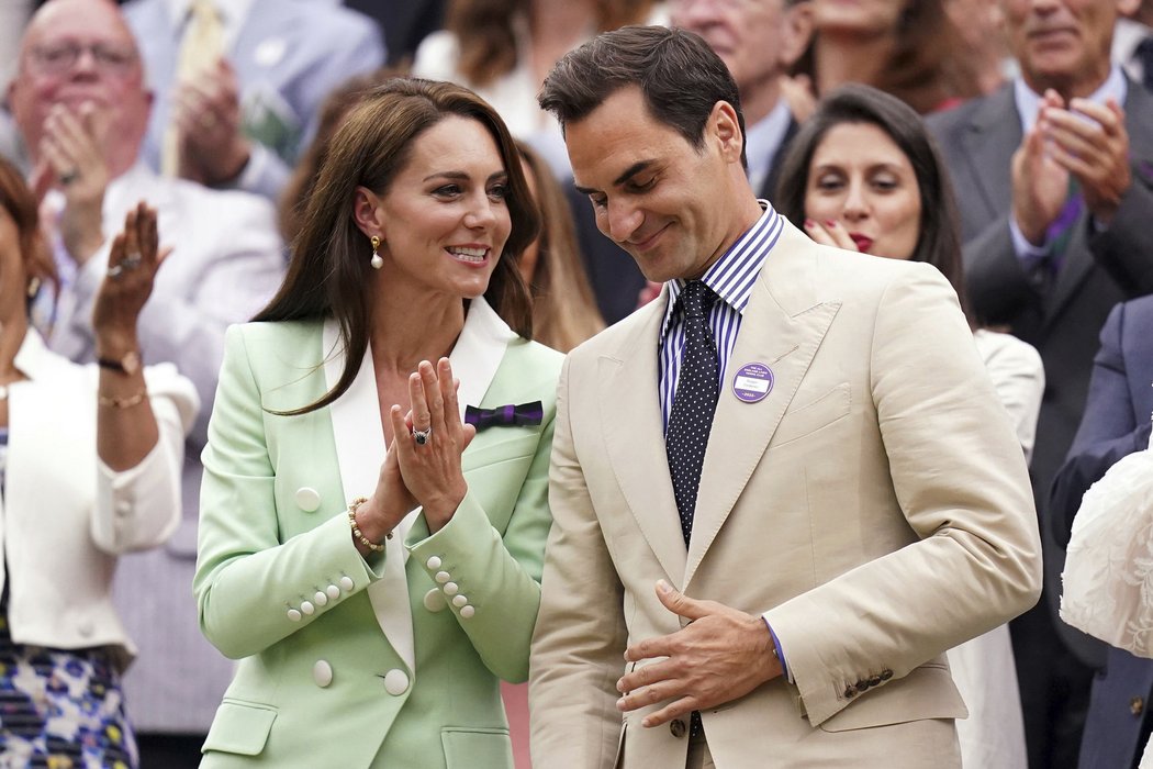 Federer se opět setkal s princeznou Kate