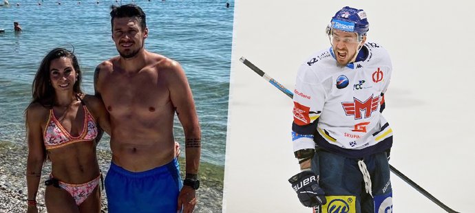 Hokejový obránce Roman Vráblík si myslí, že ho jeho manželka Ivana porazí v půlmaratonu