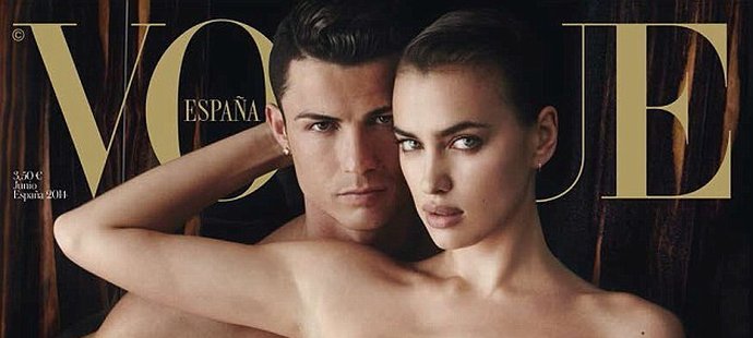 Titulní strana španělské verze časopisu Vogue, na kterou se nechali zvěčnit Irina Shayková a útočník Realu Madrid Cristiano Ronaldo. Už je to pro ně jen vzpomínka.