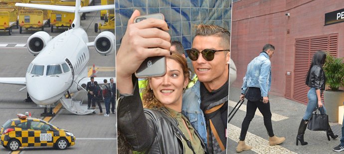 Cristiano Ronaldo se svou kráskou Georginou na rodné Madeiře. Letěli jeho tryskáčem, spali v jeho hotelu.