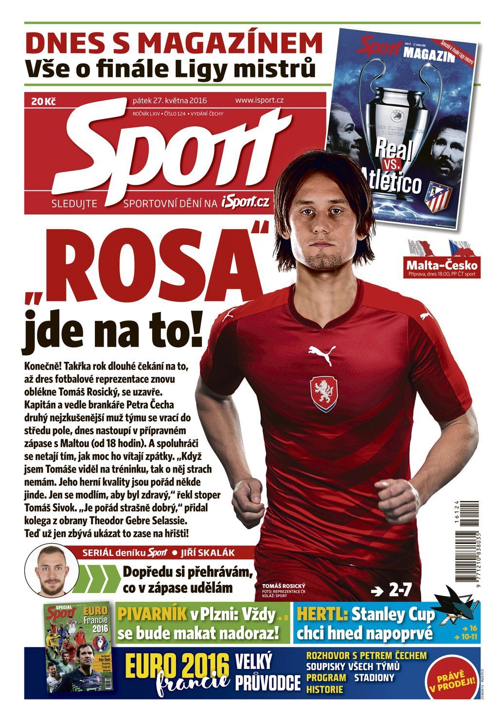 Více o návratu Tomáše Rosického a reprezentaci v Rakousku čtěte v pátečním Sportu!