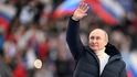 Ruský prezident Vladimir Putin promluvil k zaplněným Lužnikám