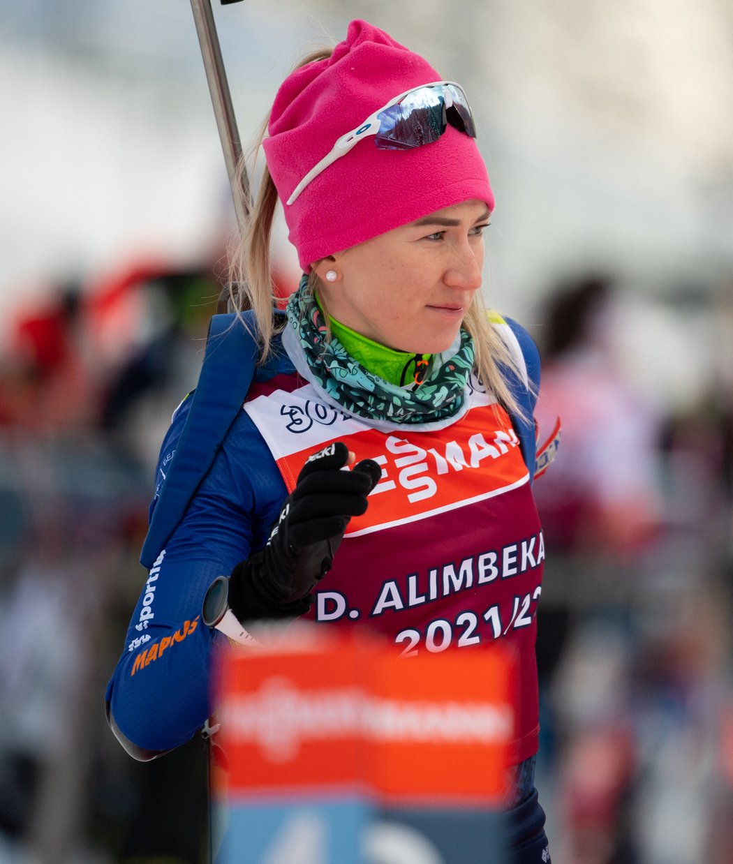 Olympijská vítězka v biatlonové štafetě Dinara Alimbekavová