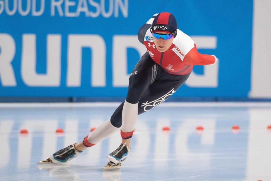 Martina Sáblíková na závodech SP v Tomaszów Mazowiecki v Polsku