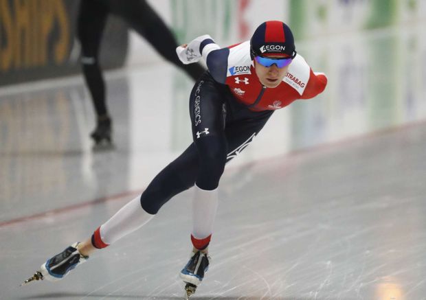 Martina Sáblíková na trati závodu na tři kilometry, který vyhrála o pět desetin Martina Sáblíková na trati závodu na tři kilometry, který vyhrála o pět desetin