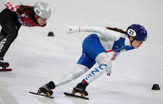 Česká rychlobruslařka na krátké dráze Michaela Hrůzová v akci Česká rychlobruslařka na krátké dráze Michaela Hrůzová v akci