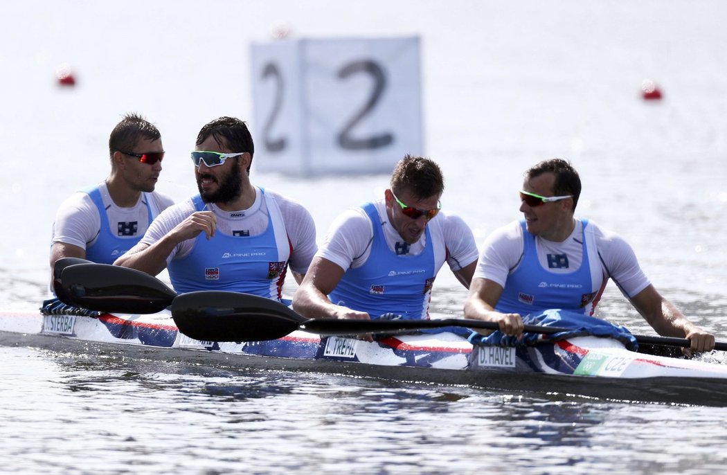 Daniel Havel, Lukáš Trefil, Josef Dostál a Jan Štěrba na čtyřkajaku získali bronzovou medaili