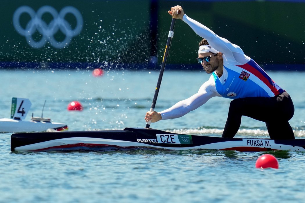 Martin Fuksa během olympijské rozjížďky na 1000 metrů