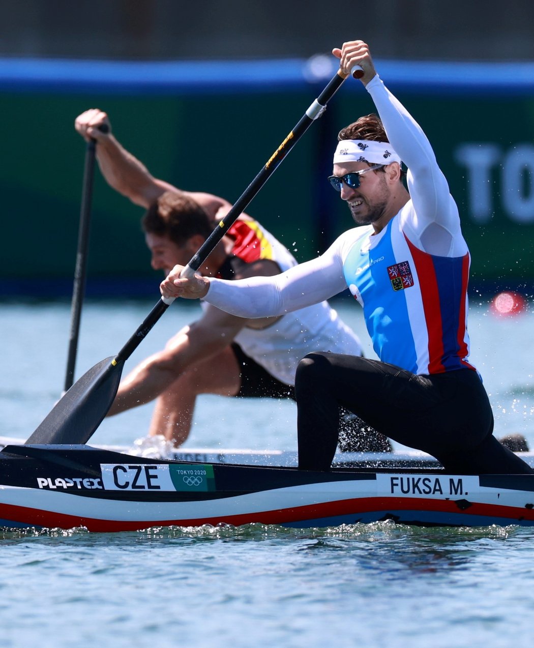 Martin Fuksa během olympijské rozjížďky na 1000 metrů