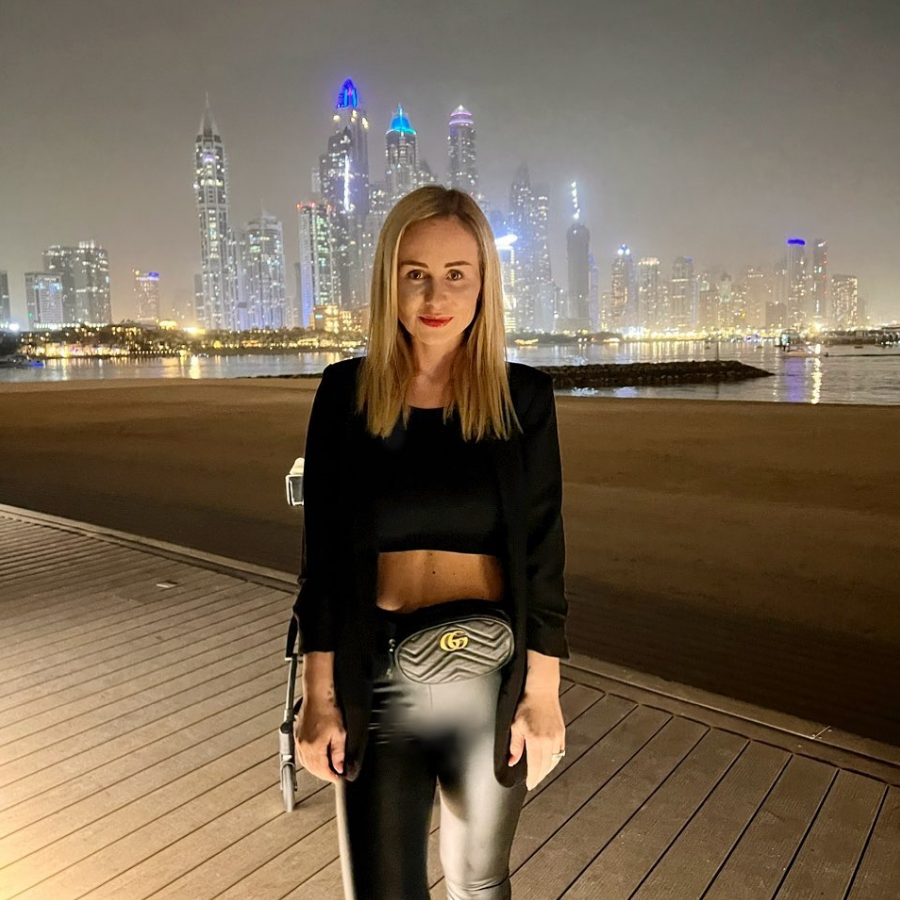 Manželka brankáře Alexandra Saláka Michaela poslala na Instagram fotku z Dubaje