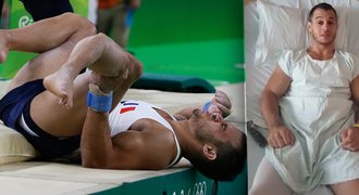 Gymnasta si děsivě zlomil nohu. Poslal dojemný vzkaz o další olympiádě