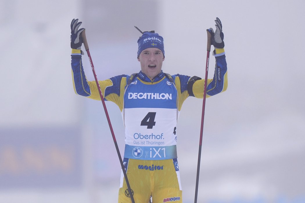 Švédský biatlonista Sebastian Samuelsson musí řešit zdravotní problémy. Po závodech v Česku se nakazil covidem