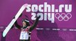 Švýcarská snowboardistka Isabel Derungs se raduje po své kvalifikační jízdě na olympiádě v Soči